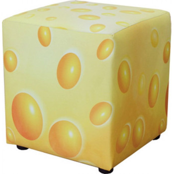 «Сыр» Пуф с принтом 420*420*420 мм